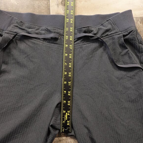 Athleta Midtown Trouser Pants Women’s 8 Flint Grey Pinstripe Stretch Athleisure - Picture 6 of 14